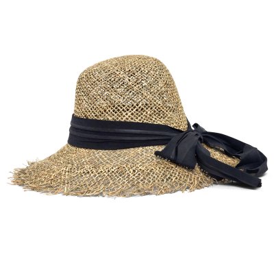 Stråhatt - Gårda Dubrovnik Sun Hat (naturlig/svart)
