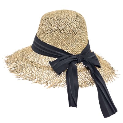 Stråhatt - Gårda Dubrovnik Sun Hat (naturlig/svart)