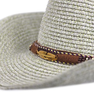 Stråhatt - Gårda Marseille Western Hat (grønn)