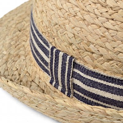 Stråhatt - Gårda Marzagan Raffia Trilby (natur/blå)