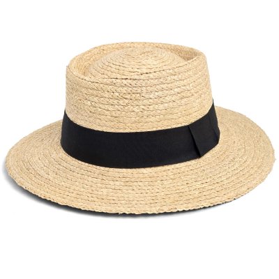 Stråhatt - Gårda Palma Gambler (naturlig/svart)