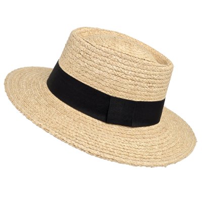 Stråhatt - Gårda Palma Gambler (naturlig/svart)