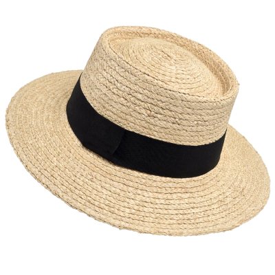 Stråhatt - Gårda Palma Gambler (naturlig/svart)
