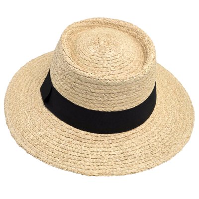 Stråhatt - Gårda Palma Gambler (naturlig/svart)