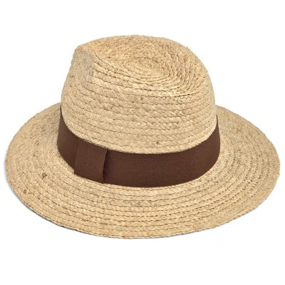 Stråhatt - Gårda Positano Fedora (naturlig/brun)