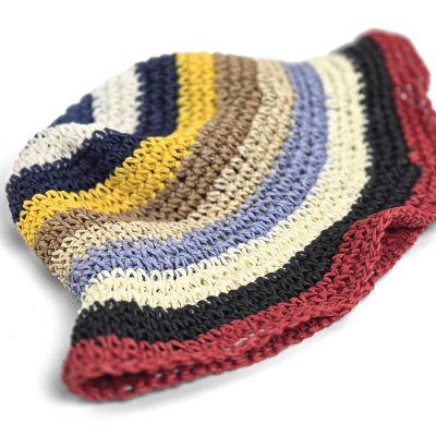 Stråhatt - Gårda Sorrento Bucket hat (mørk multi)