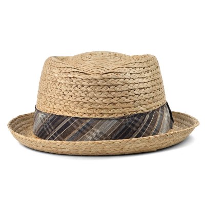 Stråhatt - Gårda Tarajal Raffia Trilby (lys natur/grå)