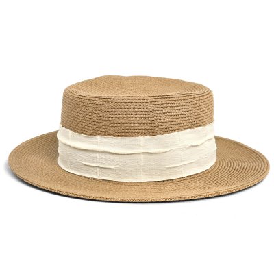 Stråhatt - Gårda Valletta Boater (kaki)