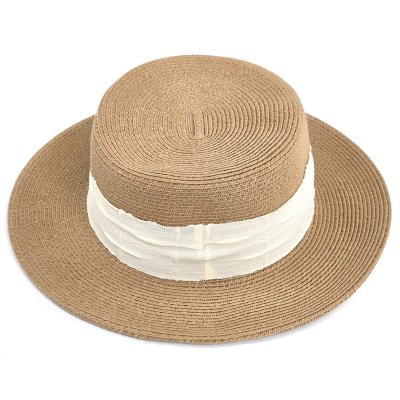 Stråhatt - Gårda Valletta Boater (kaki)