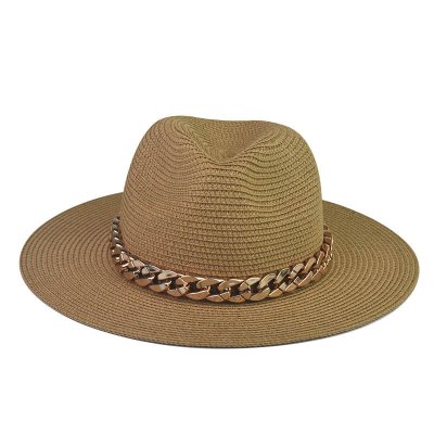 Hatter - Gårda Stråhatt med kjede (naturlig)