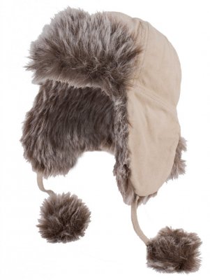 Pelslue - Gårda Trapper Hat with Faux Fur (Camel)